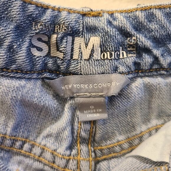 New York And Company Low Rise Slim Slouch Leg Size 0 - Picture 3 of 5